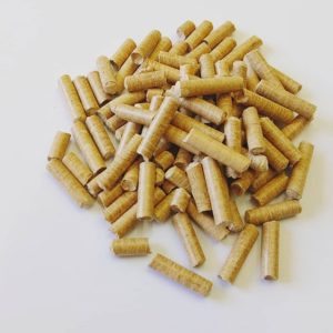 燃料や猫砂に！　木頭杉・桧の木質ペレット